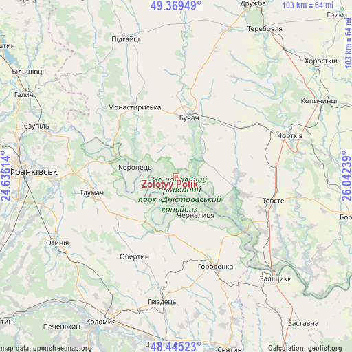 Zolotyy Potik on map