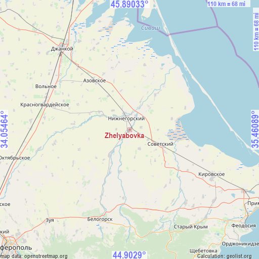 Zhelyabovka on map