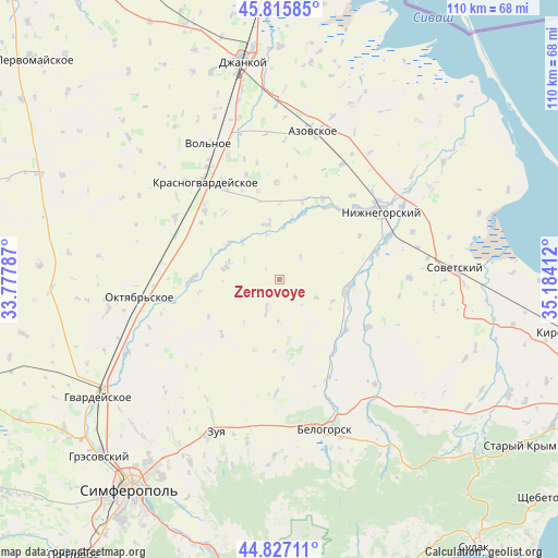 Zernovoye on map