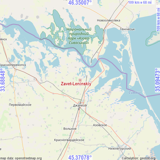 Zavet-Leninskiy on map