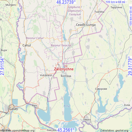 Zaliznychne on map