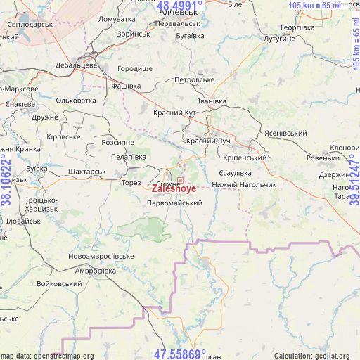 Zalesnoye on map