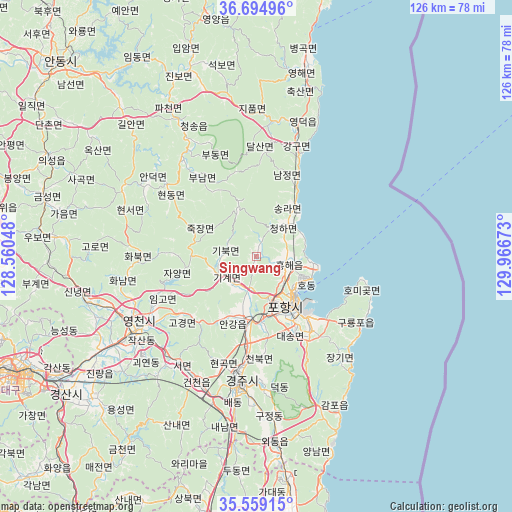 Singwang on map