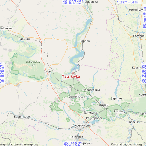 Yats’kivka on map