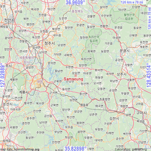 Samseung on map