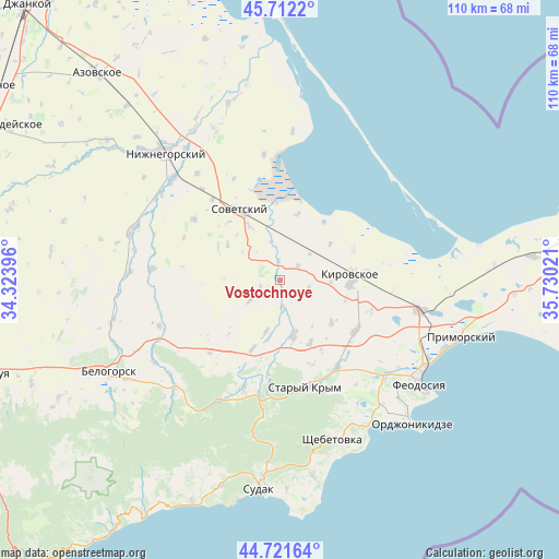 Vostochnoye on map