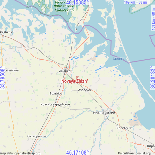 Novaya Zhizn’ on map
