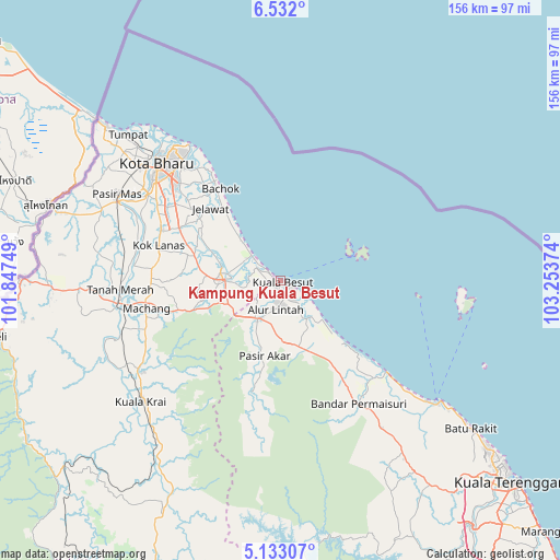 Kampung Kuala Besut on map