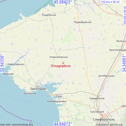 Vinogradovo on map