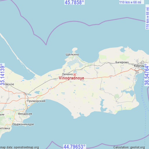 Vinogradnoye on map