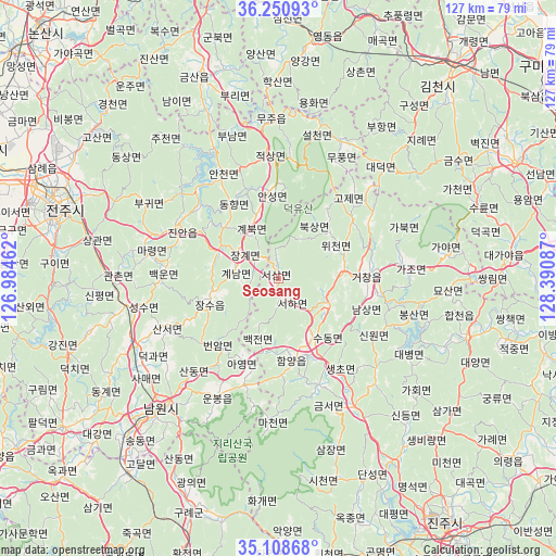 Seosang on map