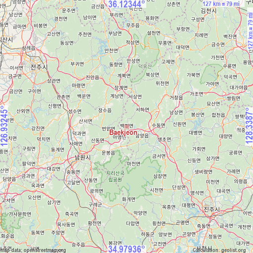 Baekjeon on map