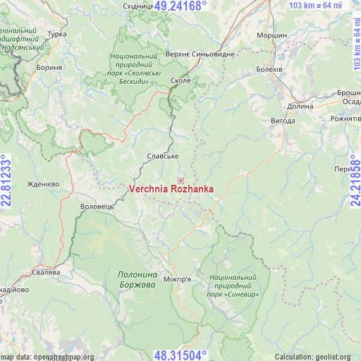 Verchnia Rozhanka on map