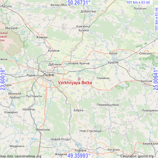 Verkhnyaya Belka on map