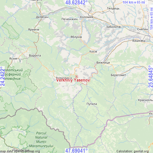 Verkhniy Yasenov on map