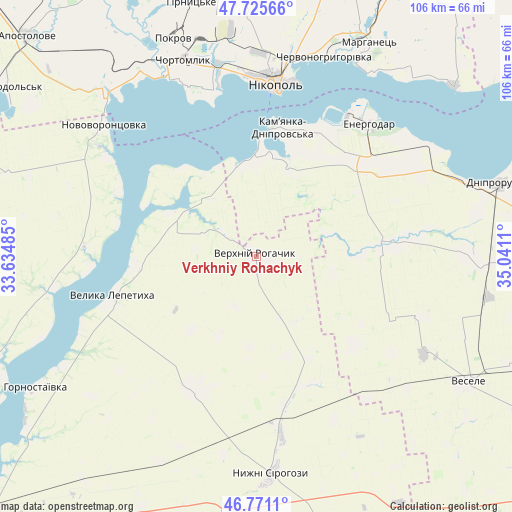 Verkhniy Rohachyk on map