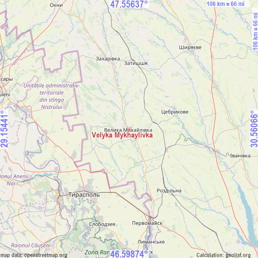 Velyka Mykhaylivka on map