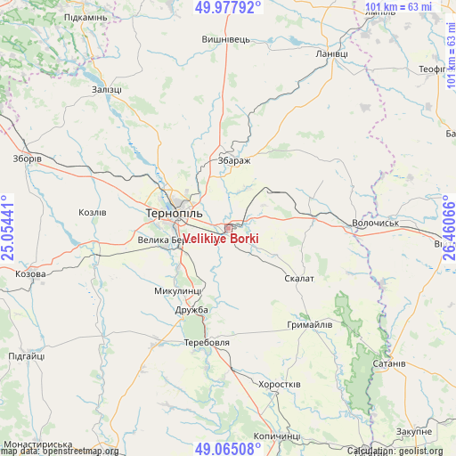 Velikiye Borki on map