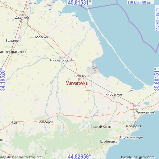 Varvarovka on map