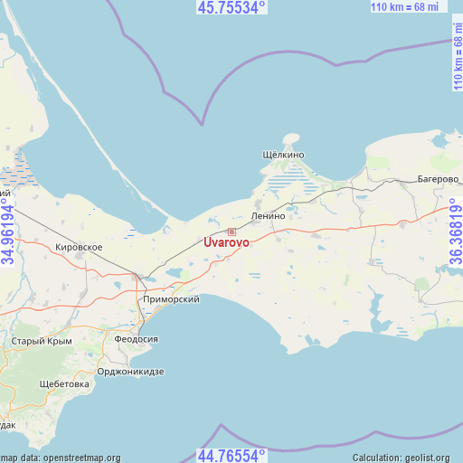 Uvarovo on map