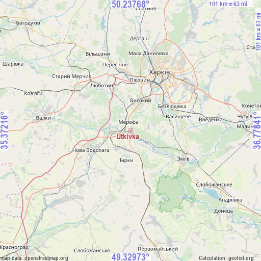 Utkivka on map