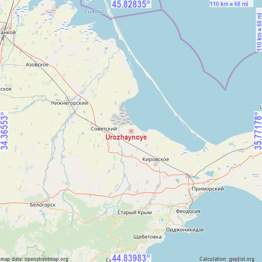 Urozhaynoye on map