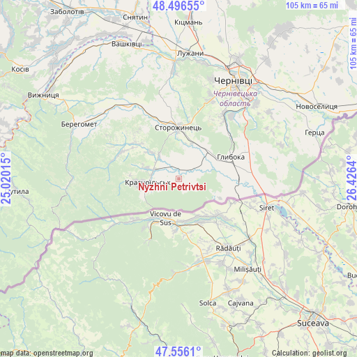 Nyzhni Petrivtsi on map