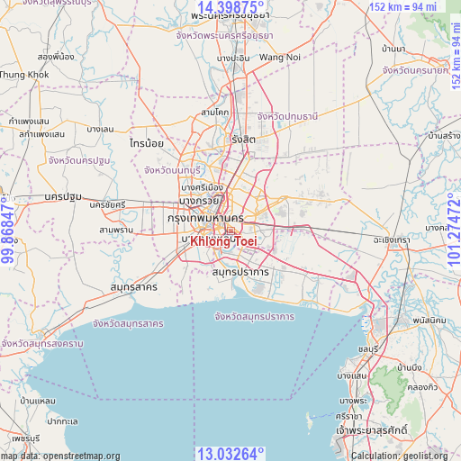 Khlong Toei on map