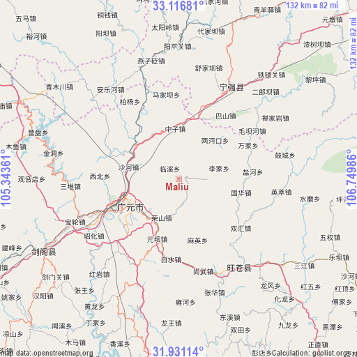 Maliu on map