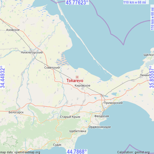 Tokarevo on map
