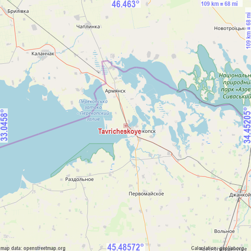 Tavricheskoye on map