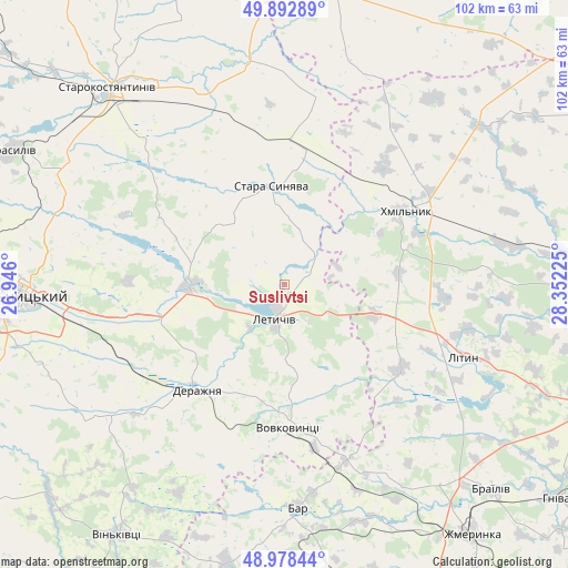 Suslivtsi on map