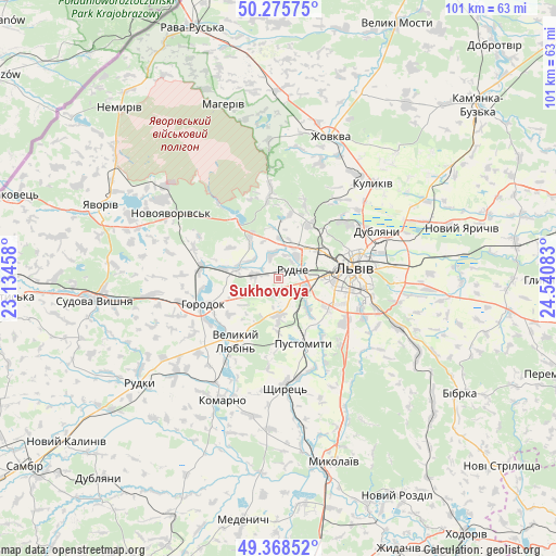 Sukhovolya on map
