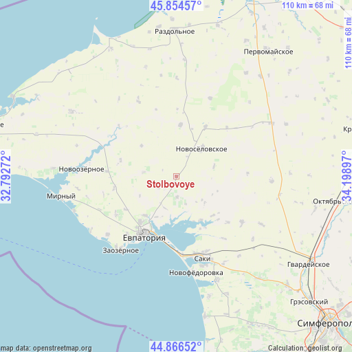 Stolbovoye on map