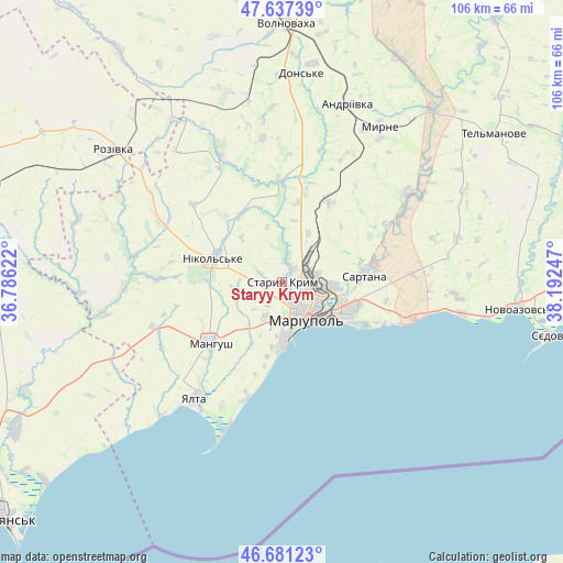 Staryy Krym on map