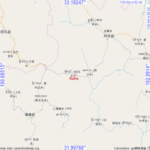 Kehe on map