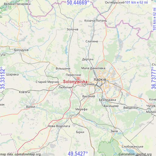 Solonytsivka on map