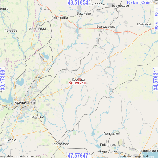 Sofiyivka on map