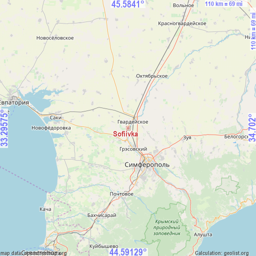 Sofiivka on map