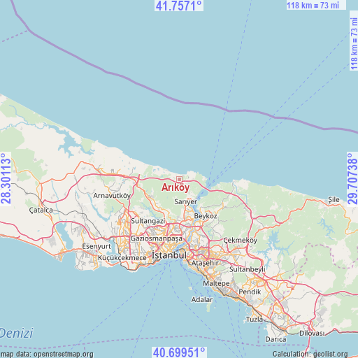 Arıköy on map