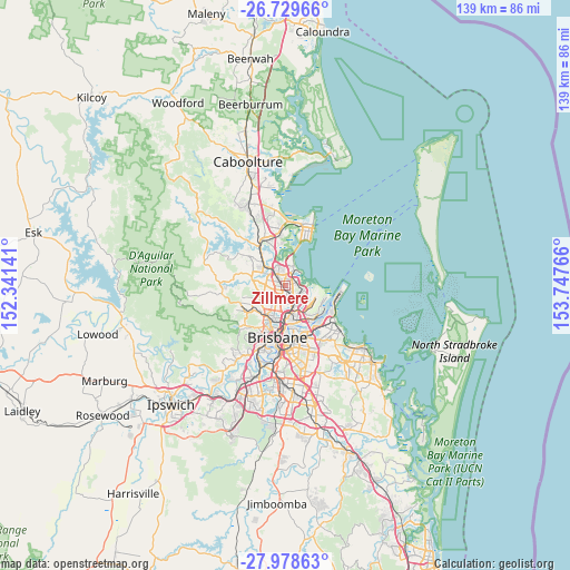 Zillmere on map