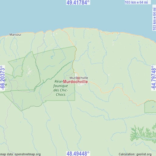 Murdochville on map