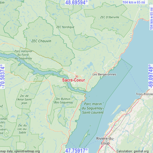 Sacré-Coeur on map