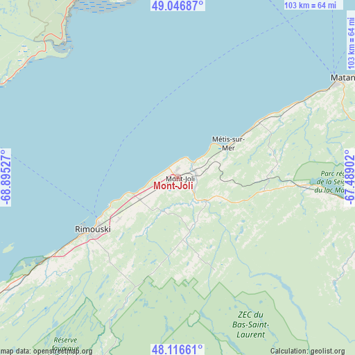Mont-Joli on map