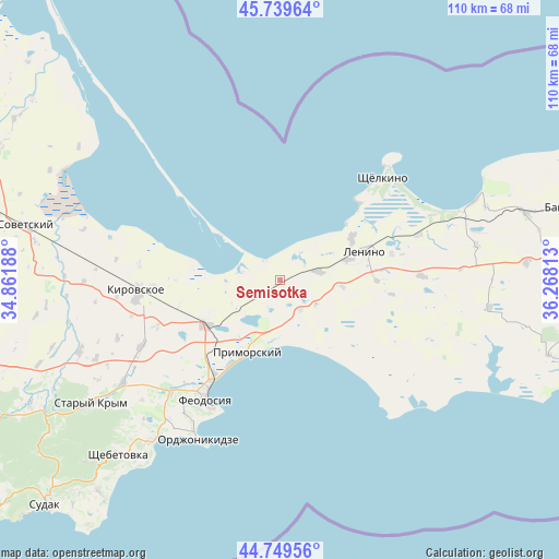 Semisotka on map