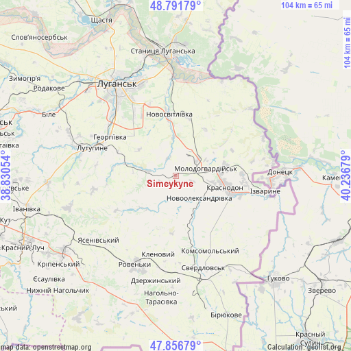 Simeykyne on map