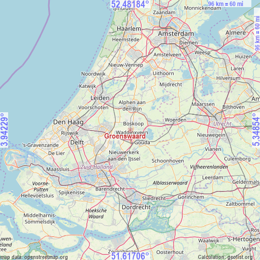 Groenswaard on map