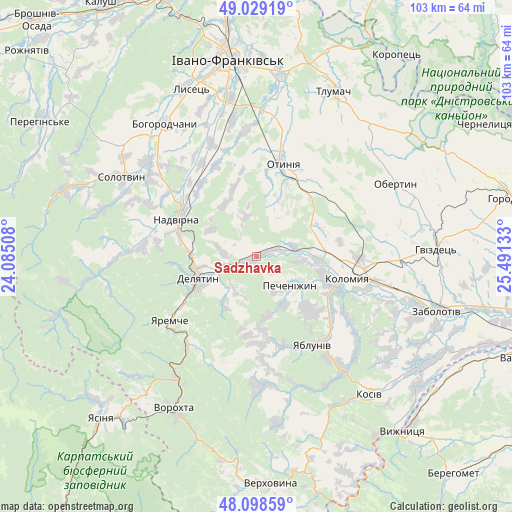 Sadzhavka on map