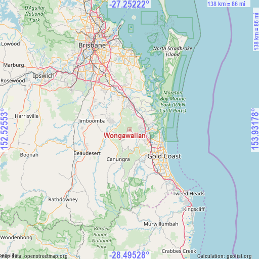 Wongawallan on map