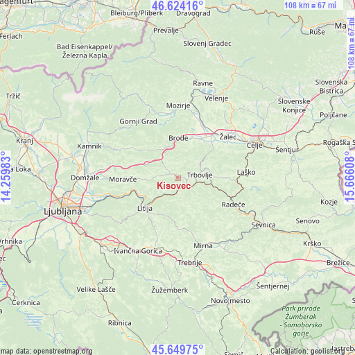 Kisovec on map